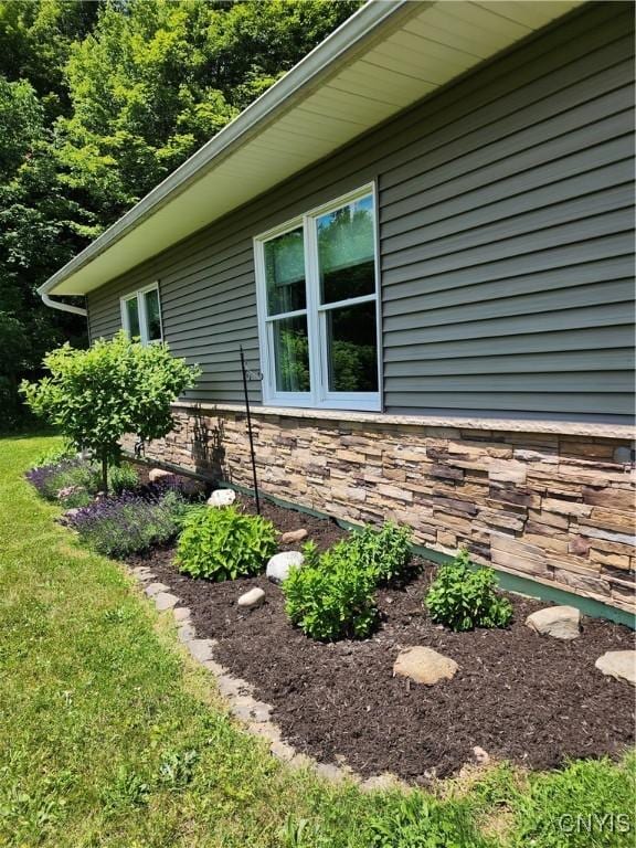 1683 Song Mountain Rd, Preble, NY 13141 - view of property exterior featuring stone siding and a lawn