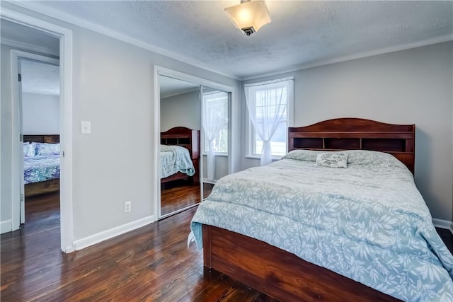 138 Cherry Rd, Rochester, NY 14612 - bedroom with wood finished floors, a closet, and crown molding