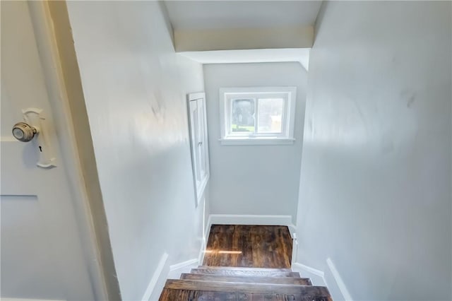 138 Cherry Rd, Rochester, NY 14612 - stairway featuring wood finished floors and baseboards