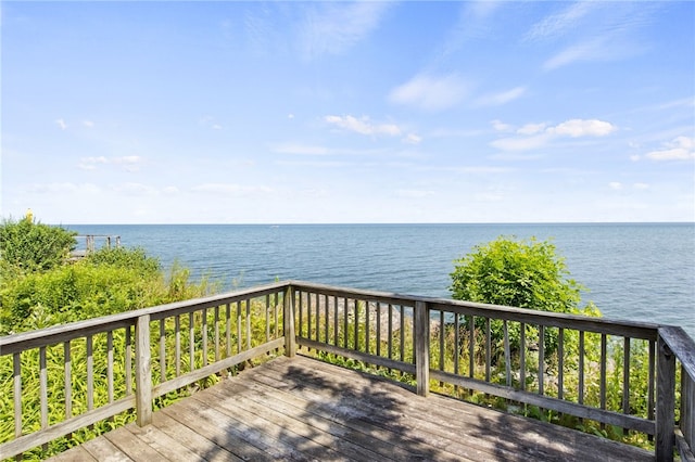 5808 W Wautoma Beach Rd, Hamlin, NY 14468 - wooden deck featuring a water view