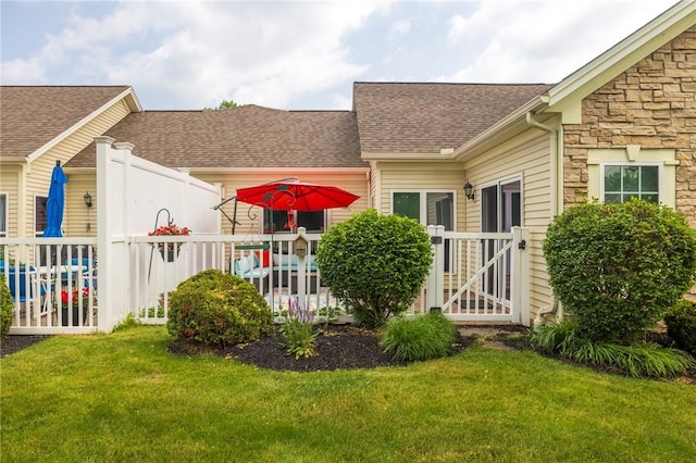 246 Maryview Dr, Penfield, NY 14580 - entrance to property with stone siding and a shingled roof
