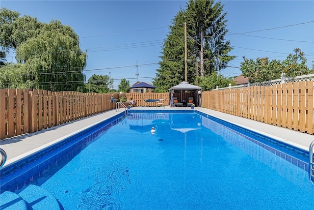 164 Queens Ln, Irondequoit, NY 14617 - view of swimming pool featuring a gazebo and a fenced backyard