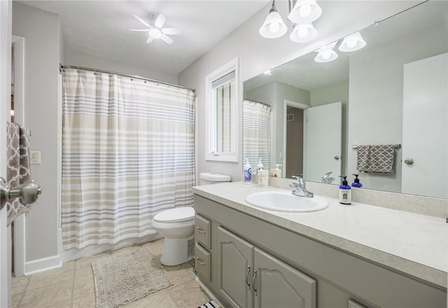 321 Penhurst Rd, Brighton, NY 14610 - full bathroom featuring vanity, curtained shower, and ceiling fan