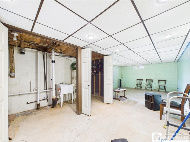 407 N Clark St, Olean, NY 14760 - basement with a sink