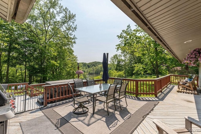 20 Hickory Grove Rd, Spur, Minetto, NY 13069 - wooden deck featuring outdoor dining area