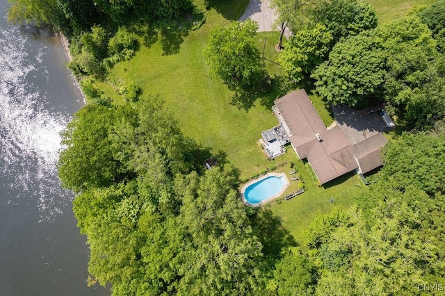 20 Hickory Grove Rd, Spur, Minetto, NY 13069 - drone / aerial view of a nearby body of water and a pool