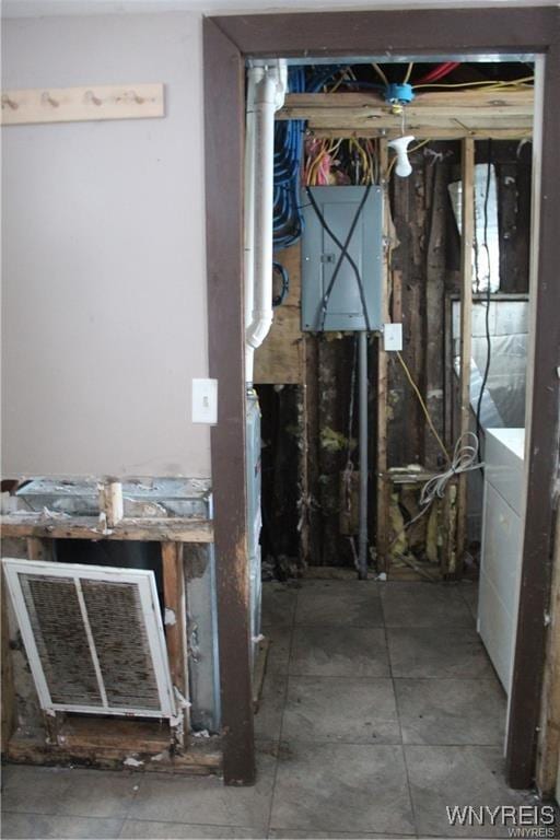 61 N Franklin St, New Albion, NY 14719 - unfinished below grade area with electric panel