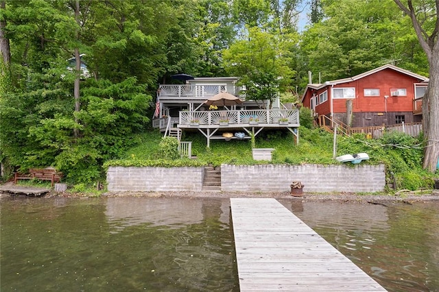 1753 Log Cabin Rd, Torrey, NY 14527 - dock area featuring a deck with water view
