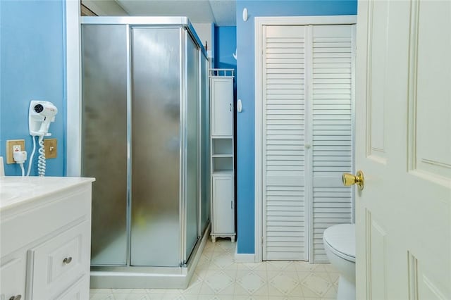 1753 Log Cabin Rd, Torrey, NY 14527 - full bath featuring a closet, a stall shower, and vanity