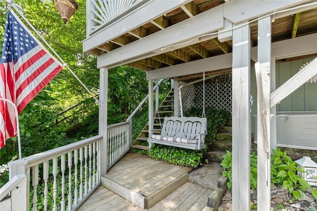 1753 Log Cabin Rd, Torrey, NY 14527 - deck featuring stairway