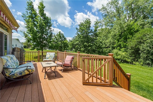 801 Surrey Hill Way, Henrietta, NY 14623 - deck featuring a yard and grilling area