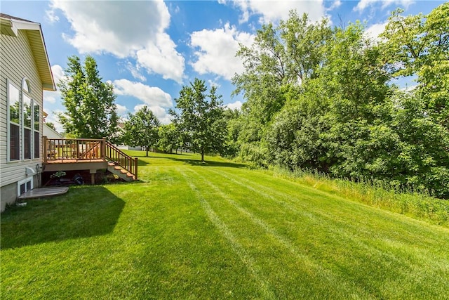 801 Surrey Hill Way, Henrietta, NY 14623 - view of grassy yard with a deck