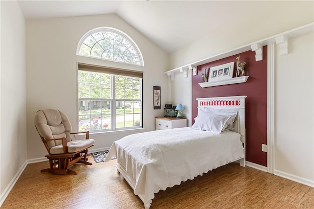 801 Surrey Hill Way, Henrietta, NY 14623 - bedroom with vaulted ceiling and wood finished floors
