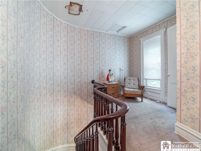 12 Central Ave, Portland, NY 14716 - carpeted bedroom with wallpapered walls