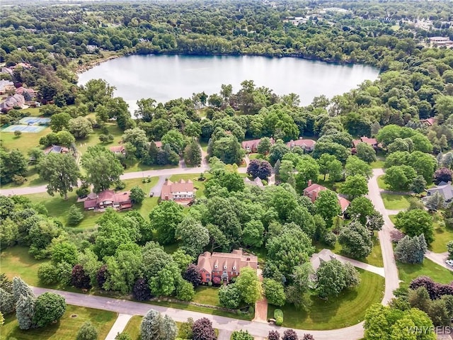 9555 The Maples, Clarence, NY 14031 - drone / aerial view of a nearby body of water and a heavily wooded area