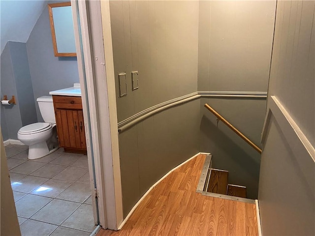 163 N Main St, Hornell, NY 14843 - stairs featuring tile patterned flooring