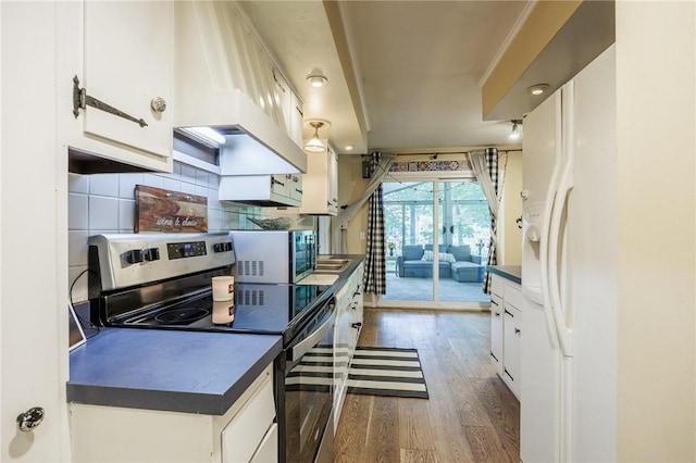 28 Crossfield Rd, Perinton, NY 14450 - kitchen featuring stainless steel appliances, dark countertops, and white cabinets
