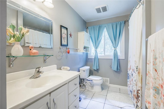 28 Crossfield Rd, Perinton, NY 14450 - full bath featuring vanity, tile patterned flooring, and a shower with shower curtain
