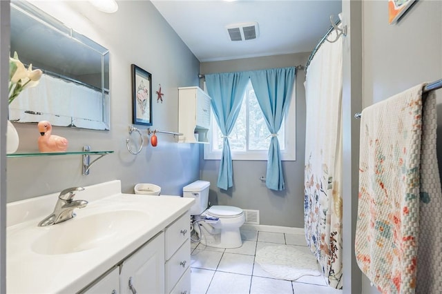 28 Crossfield Rd, Perinton, NY 14450 - bathroom with vanity, tile patterned floors, and a shower with curtain
