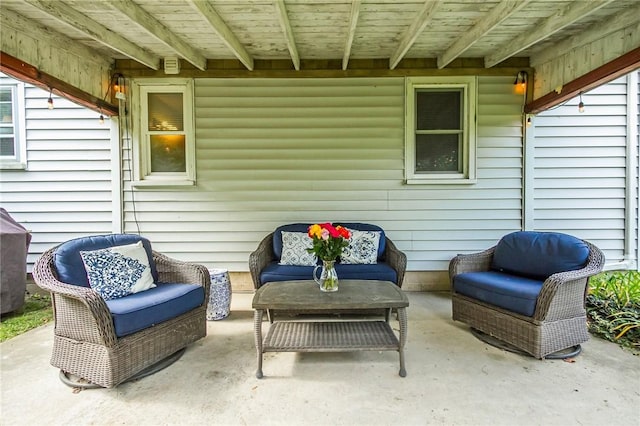 264 Harvest Dr, Greece, NY 14626 - view of patio featuring an outdoor living space