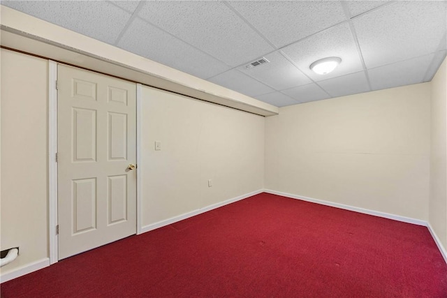 18 Butterfly Ln, Henrietta, NY 14586 - finished below grade area featuring a drop ceiling and carpet floors