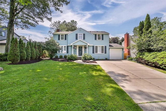 170 Sargent Dr, Amherst, NY 14226 - view of front of house featuring a chimney and a front lawn