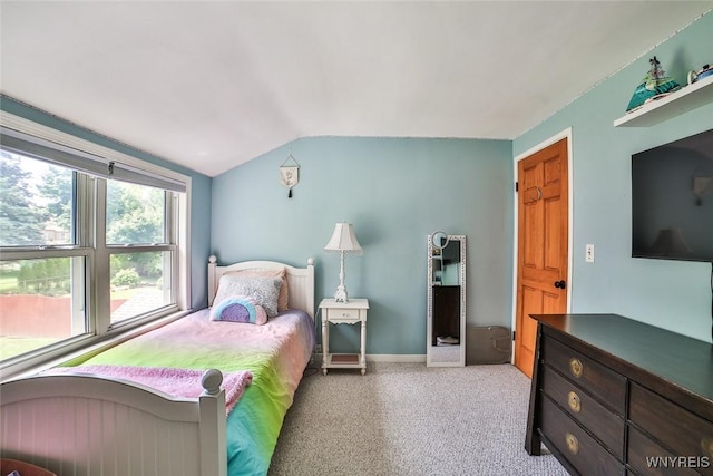 170 Sargent Dr, Amherst, NY 14226 - bedroom featuring lofted ceiling and light colored carpet