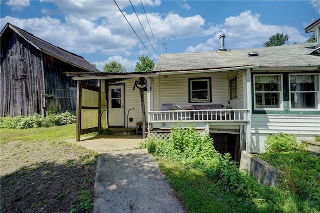 212 Hill Rd, Danby, NY 14001 - view of front of home with covered porch