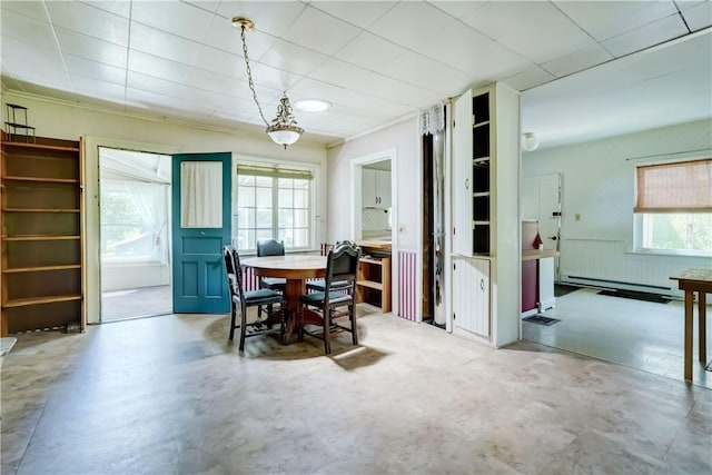 212 Hill Rd, Danby, NY 14001 - dining space featuring concrete floors