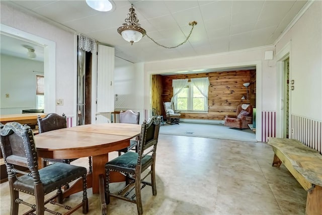 212 Hill Rd, Danby, NY 14001 - dining area featuring tile patterned floors and a baseboard radiator