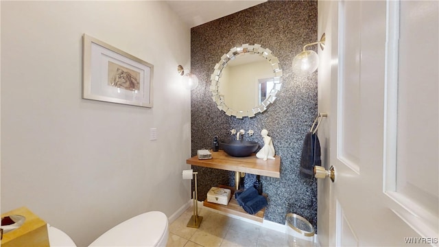 6097 Wellesley Cmn, Clarence, NY 14051 - bathroom with toilet and tile patterned floors