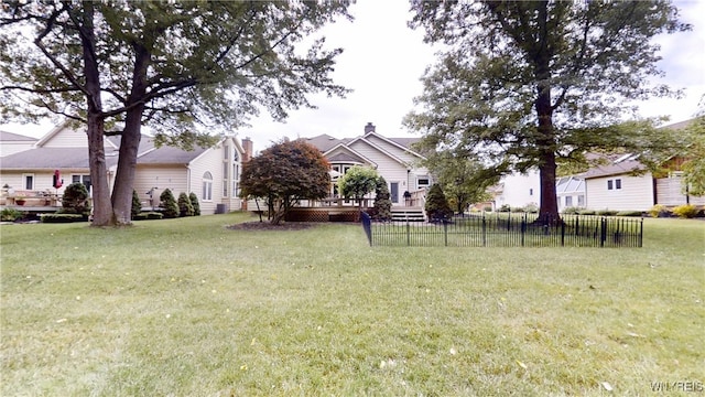 6097 Wellesley Cmn, Clarence, NY 14051 - view of yard with a wooden deck