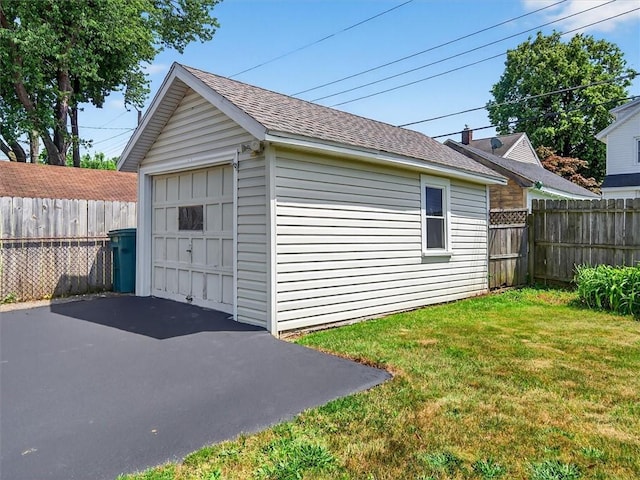 55 Morville Dr, Rochester, NY 14615 - detached garage with asphalt driveway