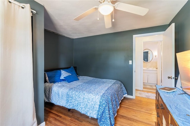 1015 Wayneport Rd, Macedon, NY 14502 - bedroom with light wood-type flooring and ceiling fan