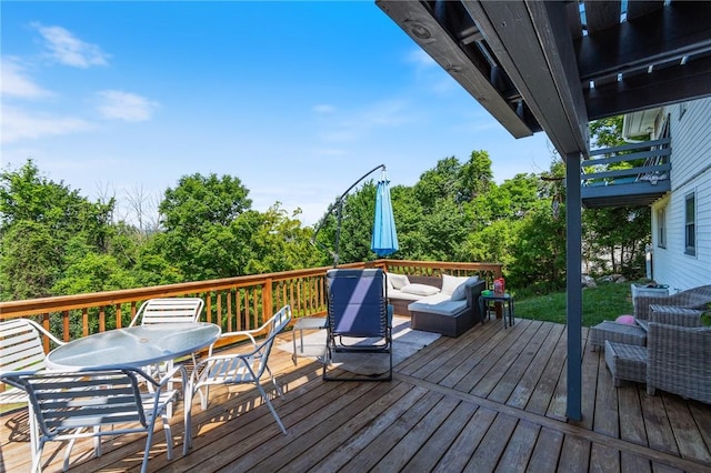 1015 Wayneport Rd, Macedon, NY 14502 - deck featuring outdoor dining area and outdoor lounge area