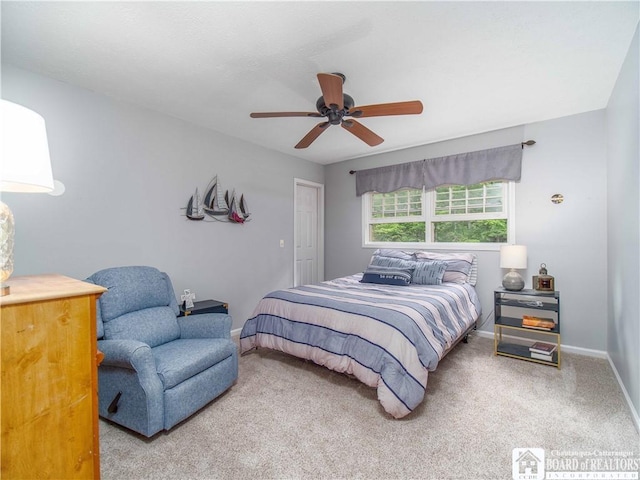 5616 Stow Rd, North Harmony, NY 14710 - bedroom featuring carpet floors and a ceiling fan
