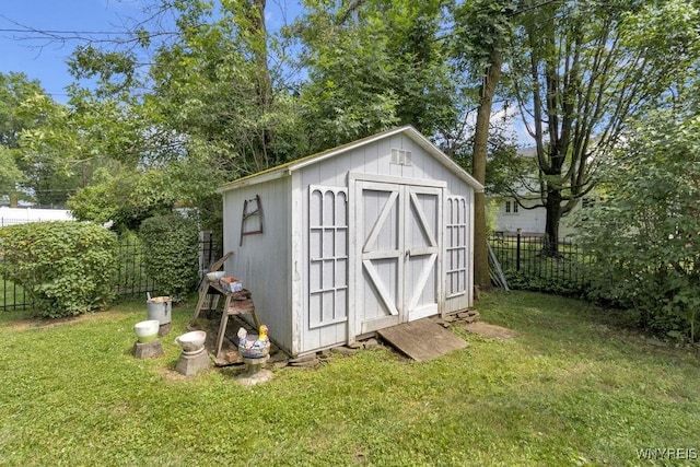 1581 N Forest Rd, Amherst, NY 14221 - view of shed with a fenced backyard