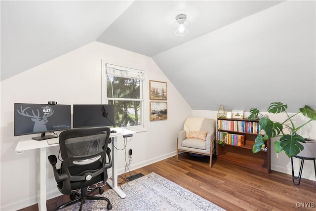102 Bramley Dr, Camillus, NY 13031 - office featuring wood finished floors and lofted ceiling