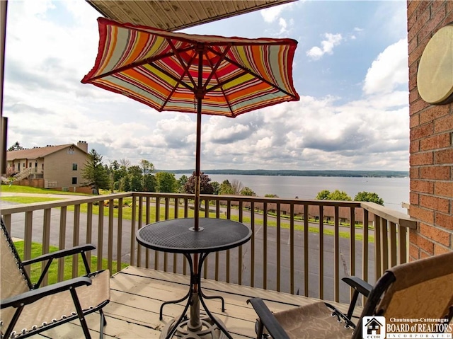 38 Oneida Dr, Chautauqua, NY 14728 - balcony featuring a water view