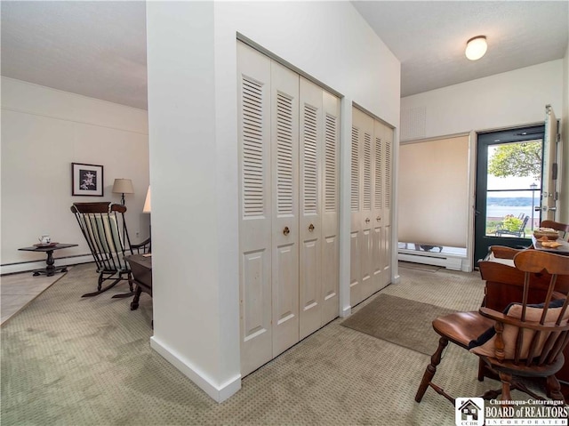 5 Oneida St, Chautauqua, NY 14728 - living area featuring carpet and a desk