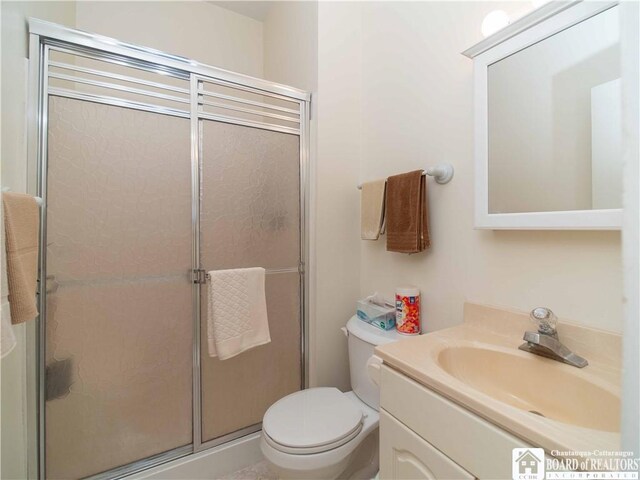 5 Oneida St, Chautauqua, NY 14728 - full bath featuring vanity and a stall shower