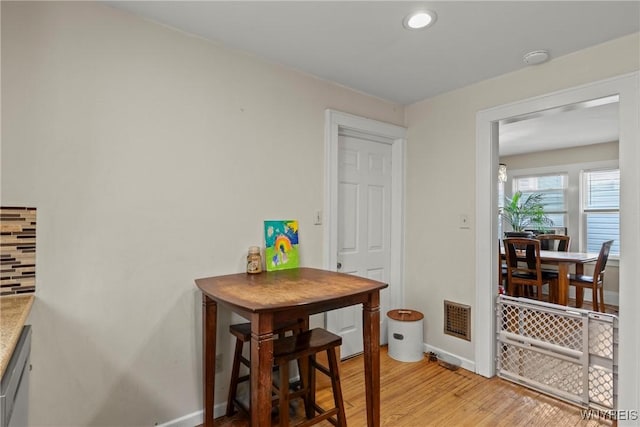 532 Linden Ave, Buffalo, NY 14216 - dining area with light wood-type flooring and recessed lighting