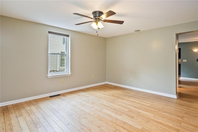 184 Main St, Phelps, NY 14532 - spare room with a ceiling fan and light wood-style floors
