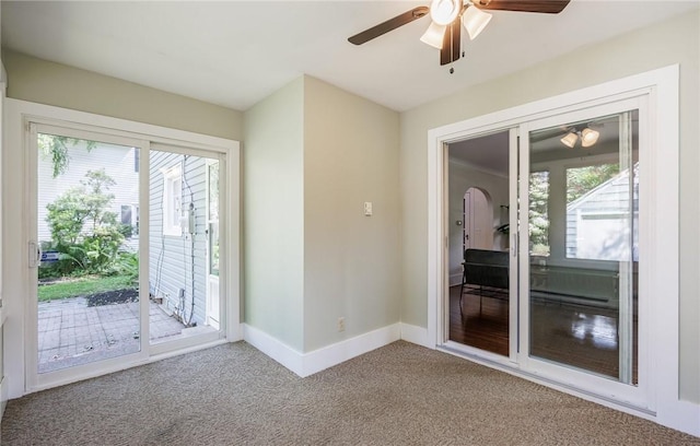 240 Sagamore Dr, Irondequoit, NY 14617 - carpeted empty room featuring a ceiling fan and baseboards