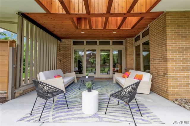 7 Lebrun Cir, Amherst, NY 14226 - view of patio featuring french doors and outdoor lounge area