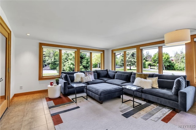 7 Lebrun Cir, Amherst, NY 14226 - living room featuring light tile patterned floors and baseboards