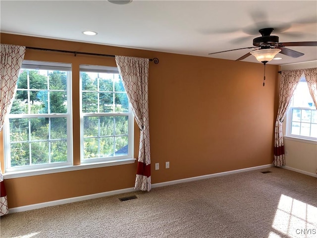 107 Shaker Hts, Camillus, NY 13031 - carpeted spare room featuring a ceiling fan and recessed lighting