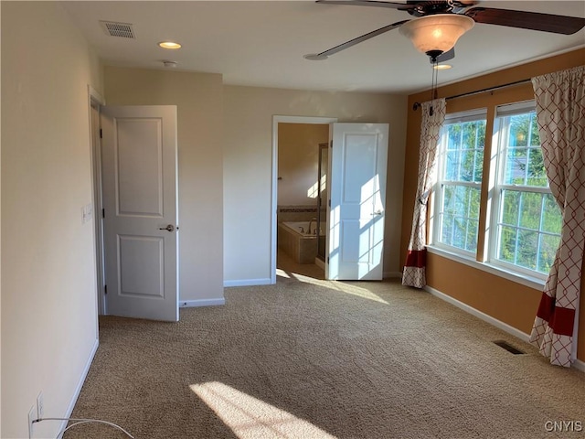 107 Shaker Hts, Camillus, NY 13031 - empty room featuring ceiling fan, carpet floors, and recessed lighting