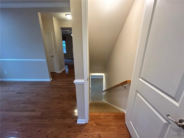 107 Shaker Hts, Camillus, NY 13031 - staircase featuring wood finished floors and baseboards