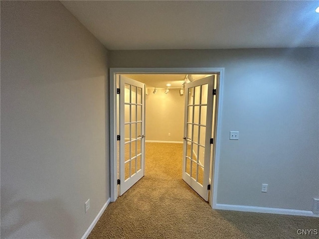 107 Shaker Hts, Camillus, NY 13031 - carpeted empty room featuring baseboards and french doors